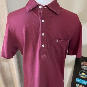 Criquet Players Shirt Polo - Crimson Red, Size M